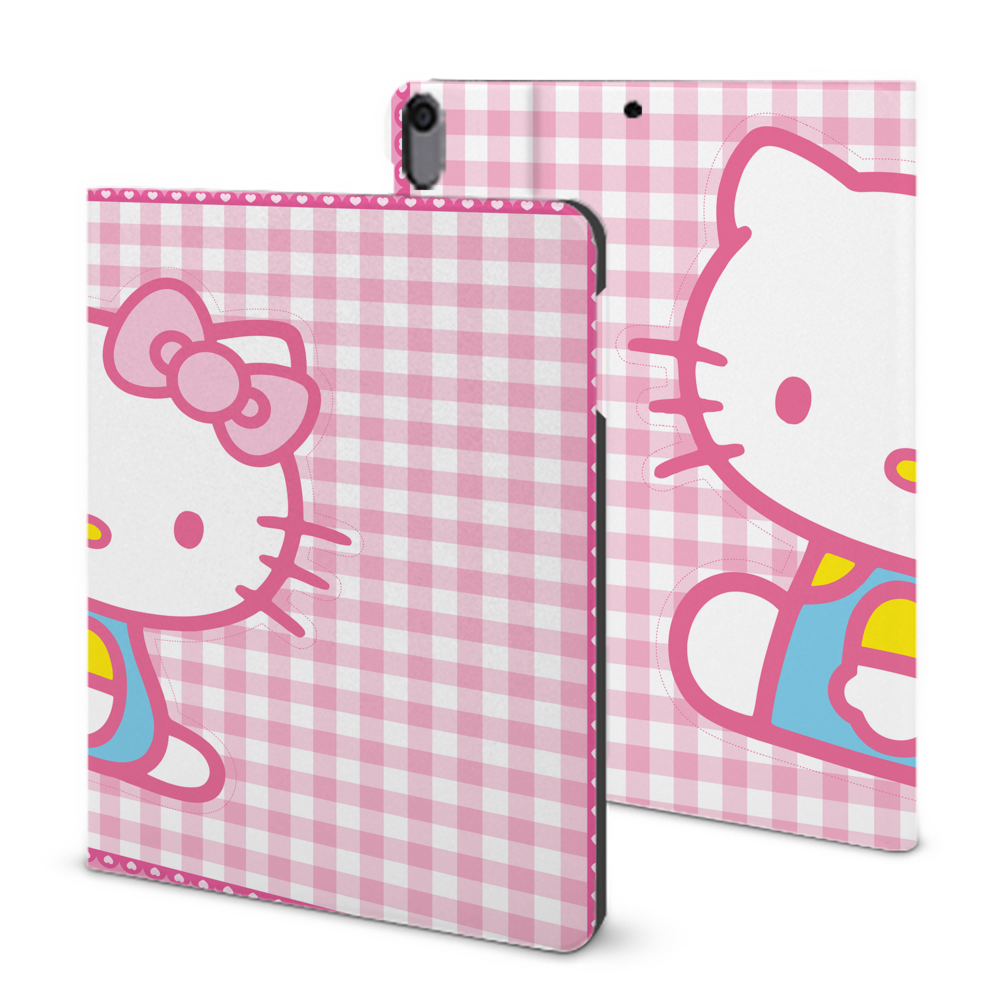 （画像用） Hello Kitty ハローキティ IPad ケース ブック型 PUレザー TPU 耐衝撃 軽量 薄型 ペン収納なし 全面保護 IPad 各モデル対応